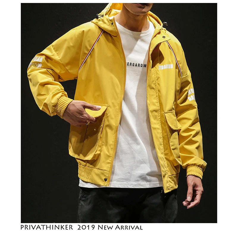 Privathinker Men Streetwear Bomber Jacket 2019 Mens Hip Hop Windbreaker Hooded Jacket Male Harajuku Fashions Red Jackets Coats Privathinker Men Streetwear Bomber Jacket 2019 Mens Hip Hop Windbreaker Hooded Jacket Male Harajuku Fashions Red Jackets Coats