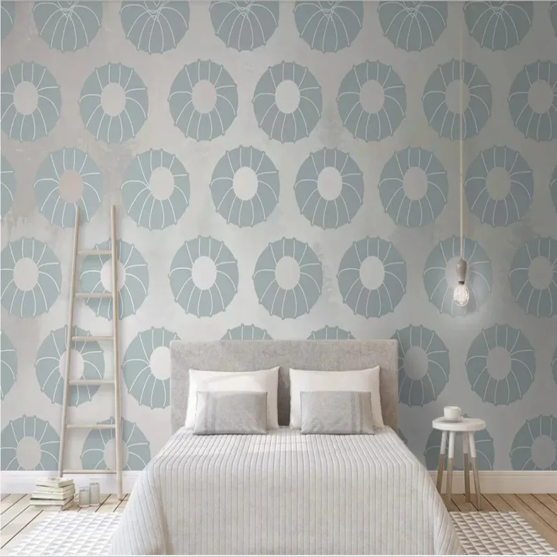 

Modern minimalist floral pattern geometric tooling TV background wall