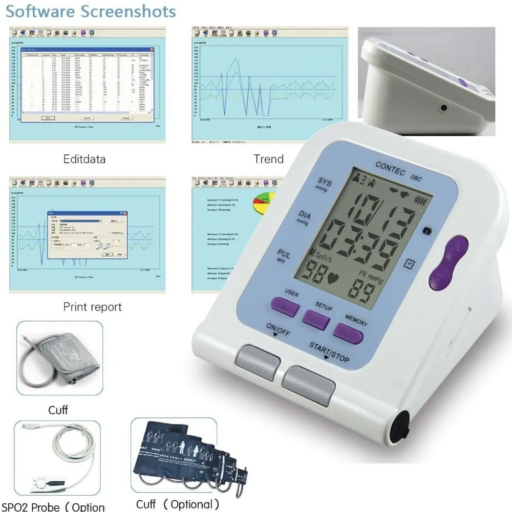 

Mouse over image to zoom New Digital BP Monitor BP UNIT Sphygmomanometer CONTEC08C+Free Software