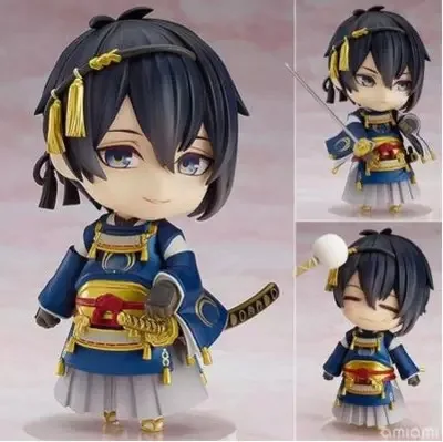 Дешево Q версия Touken Ranbu онлайн Mikazuki Munechika аниме Коллекционная фигурка ПВХ игрушки для Рождественский подарок Бесплатная доставка