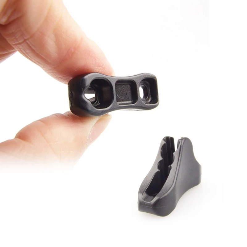 

10Pcs Black Plastic Camping Tent Guyline Runners Cord Rope Tensioners ZPJ7841