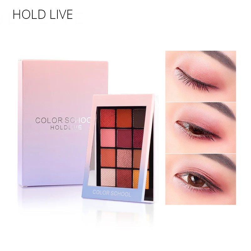 

HOLD LIVE Color Focus Charm Show Red Eye Shadow Palette Nude Shadows Cosmetics Korean Makeup 12 Colors Pigment Glitter Eyeshadow