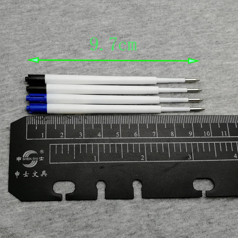 9,7 см шариковая ручка 0,7 мм заправки синие и черные чернила заправка металлические роскошные чернила для струйного принтера офисные