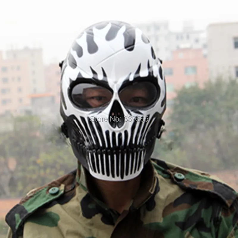 Тактика Пейнтбол Полный маска для лица с анти туман объектив CS игры на открытом воздухе оборудования 12 цветов быть chosed