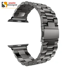 Smochm ремешок из нержавеющей стали для Apple Watch/Sport/edition 38 мм 42 мм ремешок для наручных браслетов для Apple Watch Series 1, 2, 3