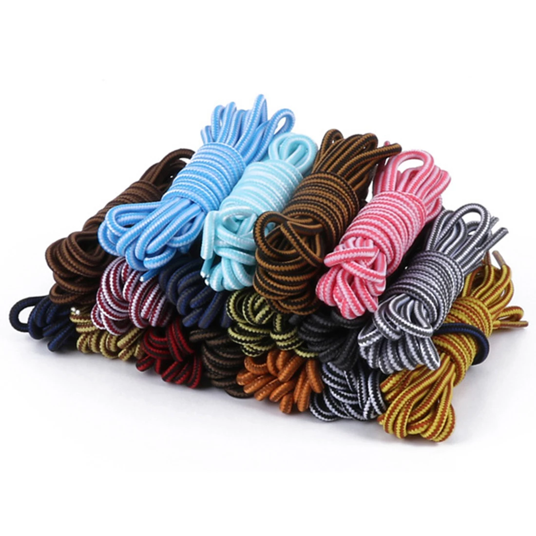 black and white striped shoelaces