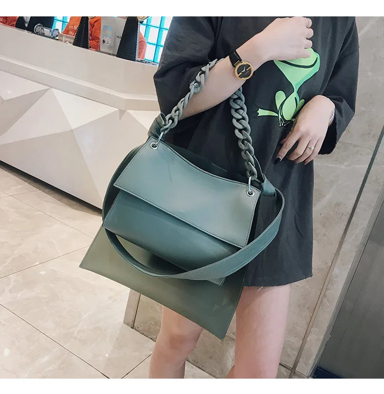Простые одноцветные сумки с цепочкой на одно плечо с диагональным ремешком, дизайнерские сумки от известного бренда, женские сумки