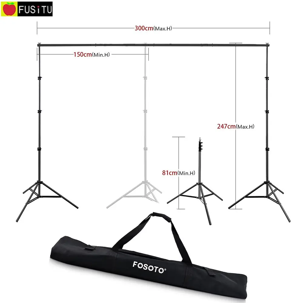  Fusitu 2.6*3M Background Frame Background Support System Stand photography Studio Backdrops Frame F