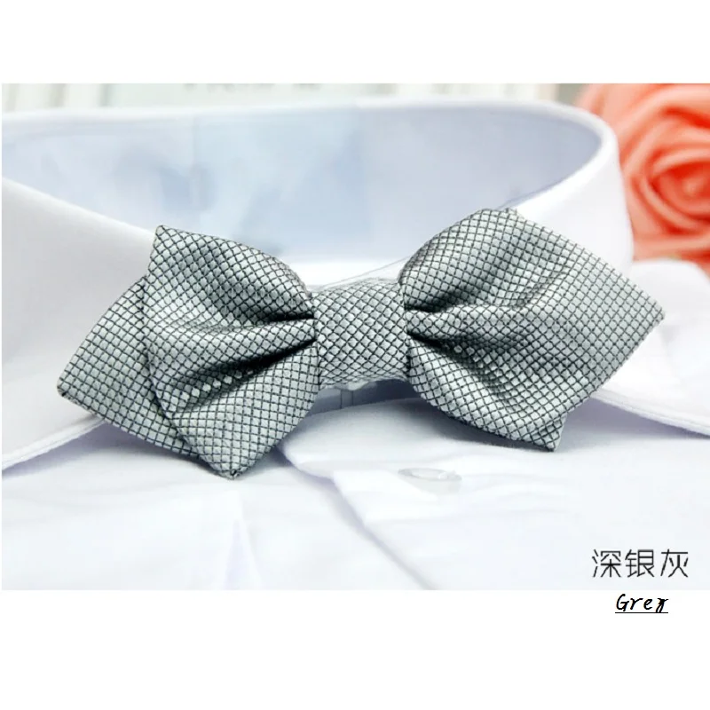 Для мужчин Официальный галстук-бабочка сплошной плед Бабочка Свадебная вечеринка галстук-бабочка