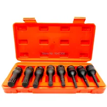 8 шт. сплайн гнездо адаптер 12 точечный удар сокет бит M5 M6 M8 M10 M12 M14 M16 M18 хром молибденовая сталь CR-MO 1/" привод