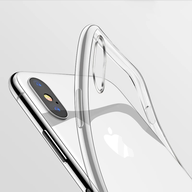 Baseus For iPhone X Case, Ultra Thin Soft Silicone Case For iPhone X Coque Anti Knock Transparent Phone Accessories Back Funda