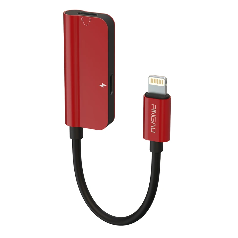 Top Quality 2 in 1 Audio Adapter for iphone 7 8 X headphone jack for lightning iphone Splitter Headphones Adapter