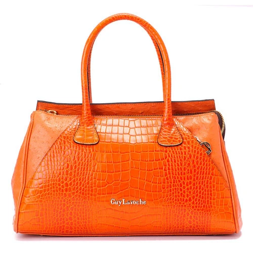 Guy Laroche Crocodile Print Leather Bag