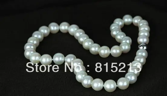 

N1636 HUGE 18"10-11MM SOUTH SEA GENUINE PERFECT ROUND AAA WHITE PEARL NECKLACE 14K 28% Discount NEW