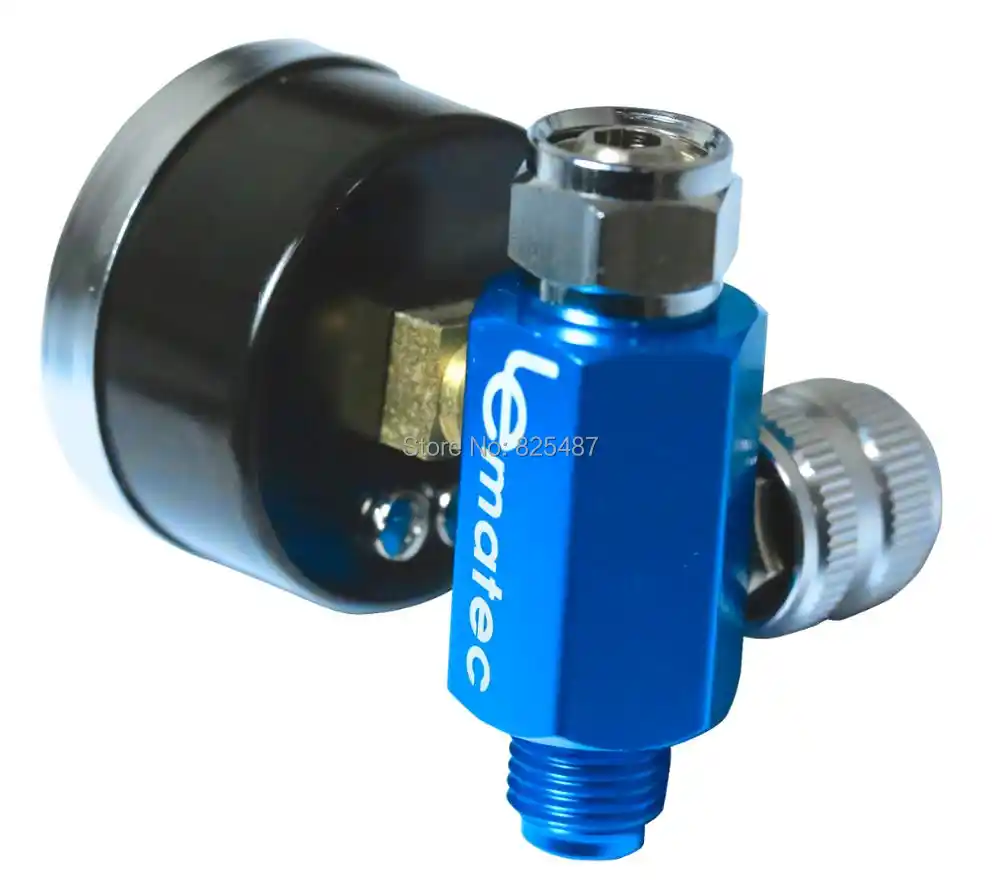 LEMATEC Air Flow Control Valve With Gauge for Spray Gun Paint Gun