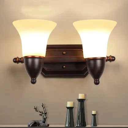 

Vintage american rustic wall lamp bed-lighting mirror light wl3072