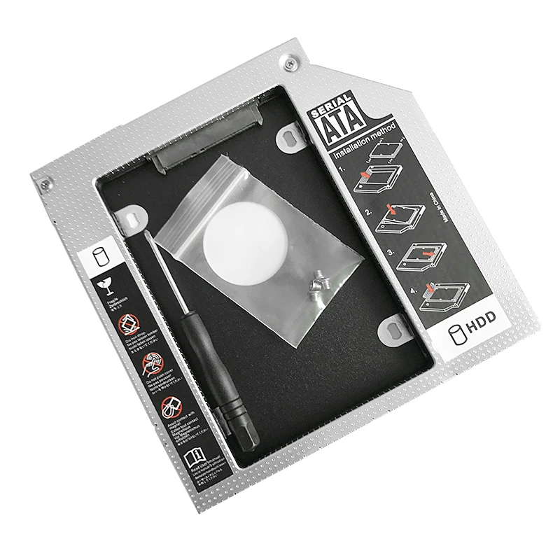 

12.7/9.5mm/9mm Aluminum Hard Disk Drive Bay Universal Ssd Hd SATA Hard Disk Drive HDD Caddy Adapter Bay For Cd Dvd