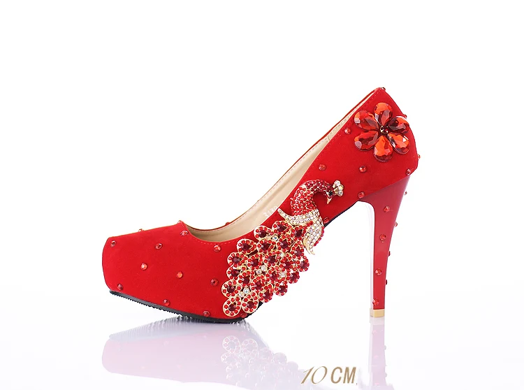 15_2018 Spring Red Stiletto High Heeled Platform Pumps Wedding Pointed Bridal Shoes Online 14cm Hot Sale