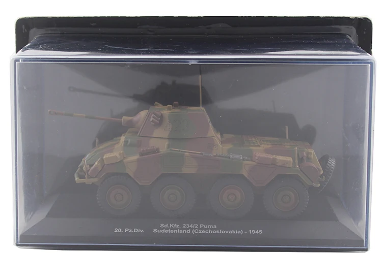 

IXO 1/43 Model of heavy duty wheeled armored vehicle in Czechoslovakia Sd.Kfz.234/2 Alloy model Collection model Holiday gift