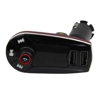 

Multipoint FM Transmitter Bluetooth MP3 Player Hands-free Car Kit Charger Double USB Ports 3.5mm jack for iPod iPhone 6 plus