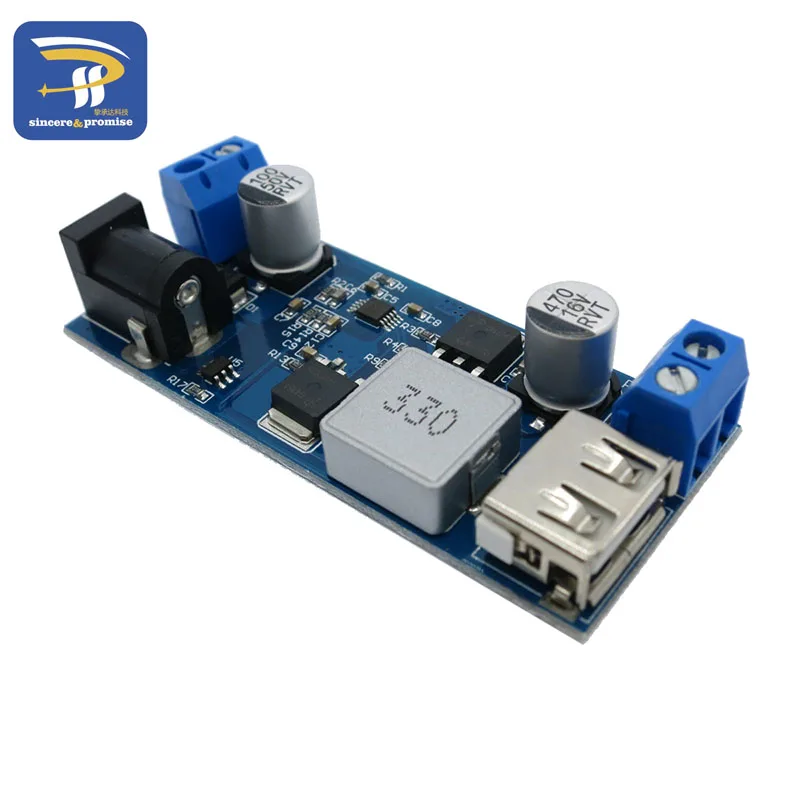 DC-DC 24V/12V To 5V 5A Step Down Power Supply Buck Converter Replace LM2596S Adjustable USB Step-down Charging Module For Phone