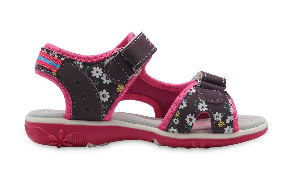 Apakowa Summer Children Shoes Girls Sport Beach Sandals with Arch Support Kids Hook-and-Loop Sandals for Girls EU Size 21-32