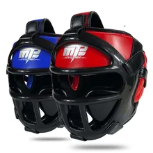 Дети взрослые ММА Бокс Муай шлемы для тайского бокса W/Маска боевые искусства тхэквондо съемный спарринг Санда тренировочный головной убор EO