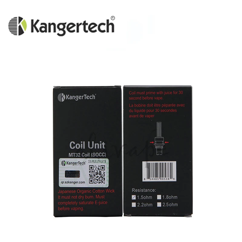 Оригинальная катушка Kanger SOCC 5 шт./лот из органического хлопка MT32 обновленная
