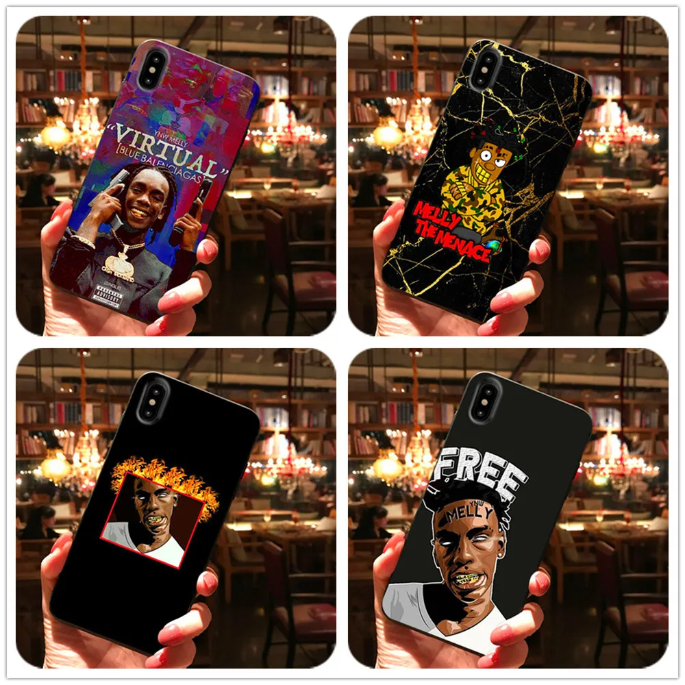 Ynw melly Scarlxrd для Samsung s8 s9 s10plus S10Edge черный мягкий силиконовый чехол iPhone X XR XS MAX 5S 6s 7 8plus