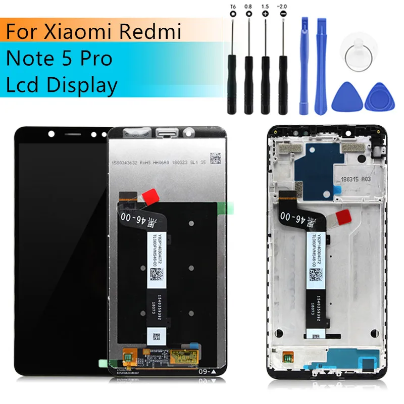 ЖК дисплей для Xiaomi redmi note 5 Pro pantalla сенсорный экран с дигитайзером и рамкой в сборе