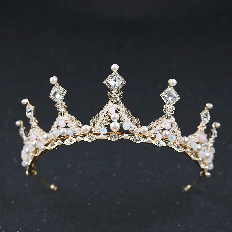 

Snuoy Bridal Tiara For Women Hair Jewelry Gold/Silver Queen Crown Wedding Pageant Hair Accessories Coroa de noiva