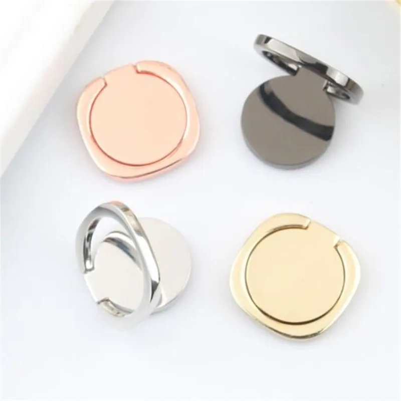 90 Degree Metal Finger Ring Circle Desk Smartphone Stand Holder Mobile