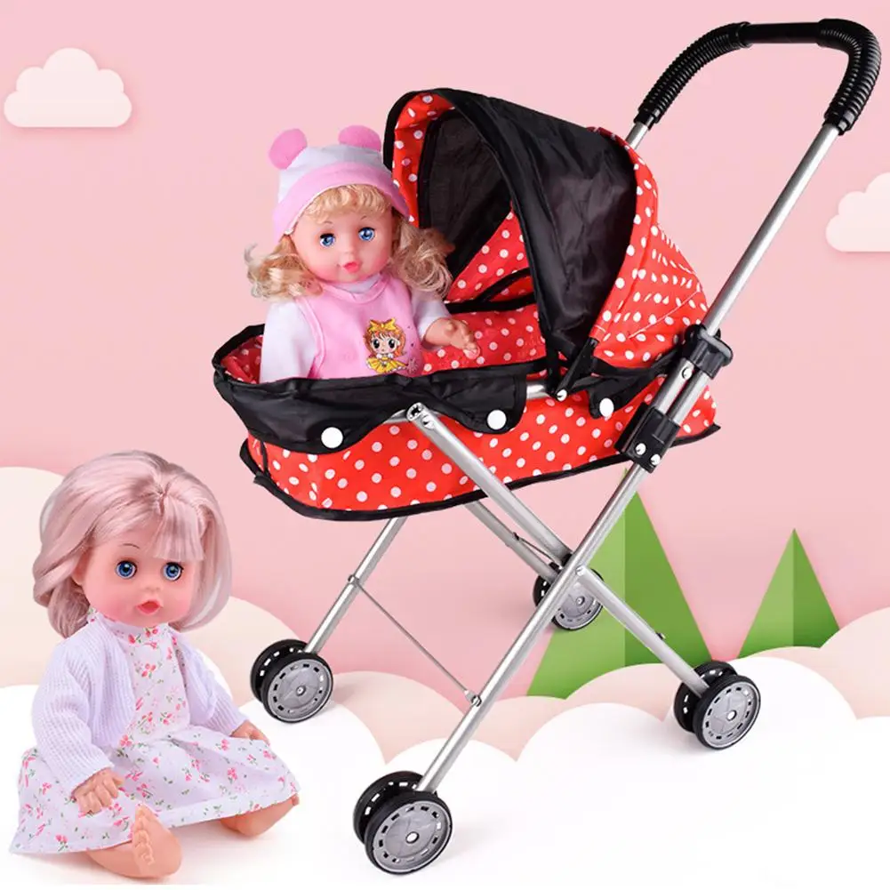 

Doll Stroller Toy Simulated Stroller Moms Role Play For Indoor Outdoor Use Kids Learn By Imitation Gifts For Children Kids