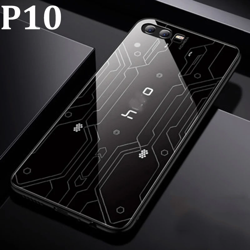 Fashion Tempered Glass +TPU Cases For Huawei P10 Case Back Cover P 10 glass VTR-AL00 Protective Shell fundas | Мобильные телефоны и