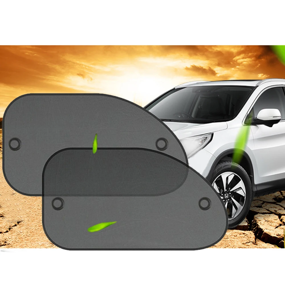 

2Pcs Car Sun Shade Film Car Window Cover Sunshade Curtain UV Protection Shield Sun Shade Mesh Solar Mosquito Dust Protection