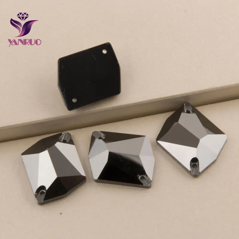 YANRUO Jet Hematite 3265 Cosmic Flat Back Rhinestones Sewing Crystals Sew On Stones Rhinestone Crystal Beads | Дом и сад