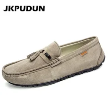 Jkpudun итальянская Для мужчин повседневная обувь Лоферы роскошного бренда дизайнерский топ-сайдеры для Мужские Мокасины с бахромой; мокасины; обувь для вождения