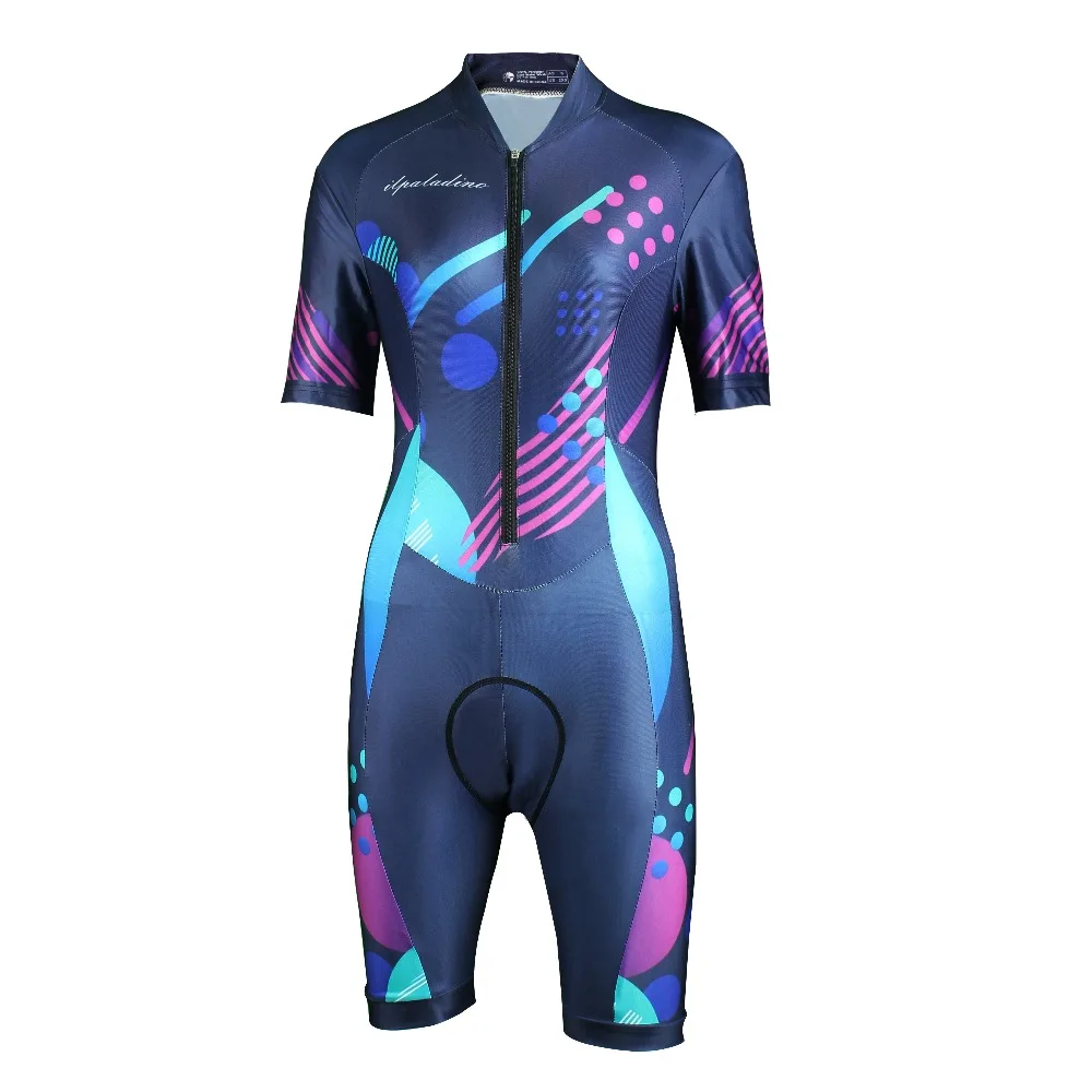 Ilpaladino Women Short Sleeve Cycling Sets Female Cycling One Piece 