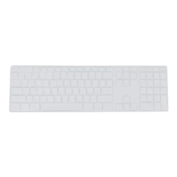 Силиконовый тонкий защитный чехол для клавиатуры с цифровой клавиатурой для Apple iMac серебристый - Цвет: Прозрачный