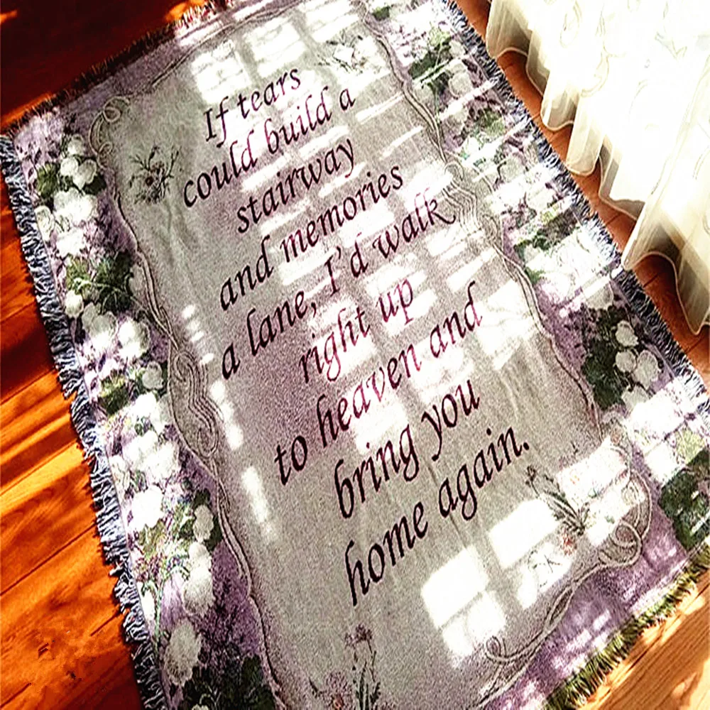 

Garden Coarse cotton thread Retro carpet thick blanket tie-dye Ethnic Art blanket bed cover Double-sided wall tapestry 130X160CM