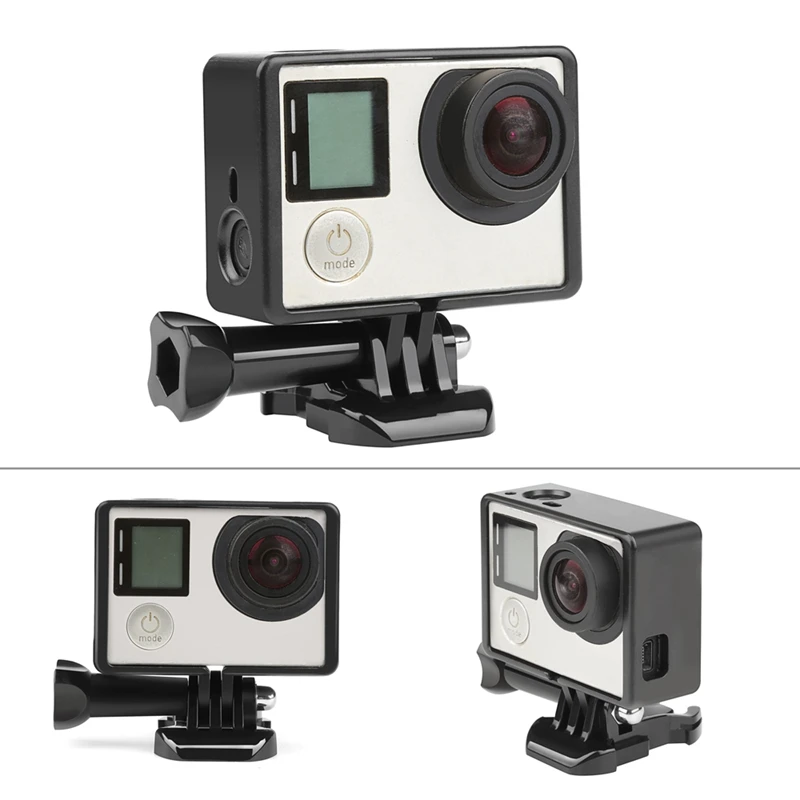 Стандартная защитная рамка для камеры Go Pro Hero 4 3+ черный 3 чехол для камеры защитное крепление для Go Pro 3+ 4 аксессуары для камеры