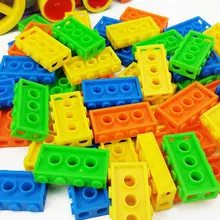 Домино блоки и выдвижные картриджи и строительные блоки домино цвет творческие детские игрушки подарок для детей Дети