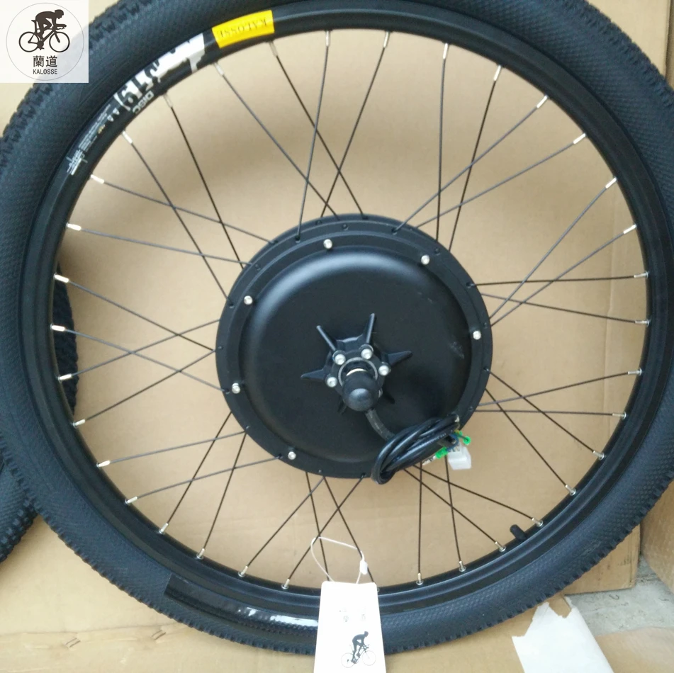 Flash Deal Kalosse Fedex  Free shipping 20/26/27.5/29/700C  Electric bike wheels  48V 1500W Bicycle  bicycle Electric motor 7