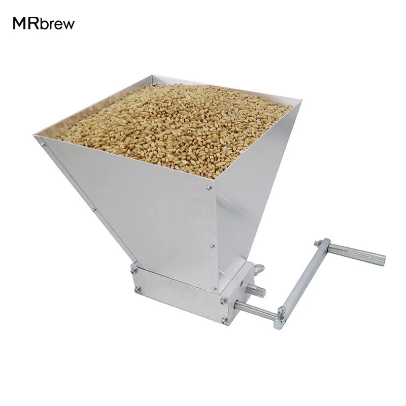 Factory Price ! New Barley Crusher Malt Grain Mill with 2 Stainless
