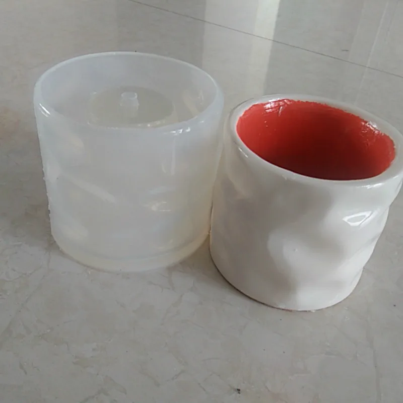 Waving Ceramic Clay Silicone Mold for Cemen Concrete Pot Making Handmade Gardening flowrpot Mould