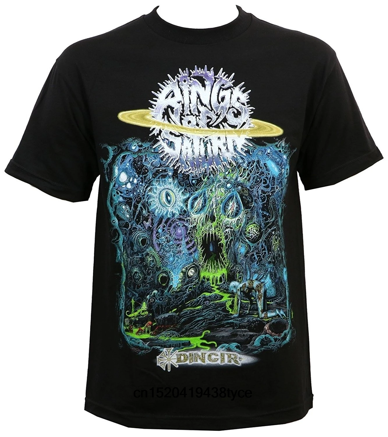 

Rings Of Saturn Men's Dingir T-Shirt Black Men Cotton Summer T Shirts Fashion