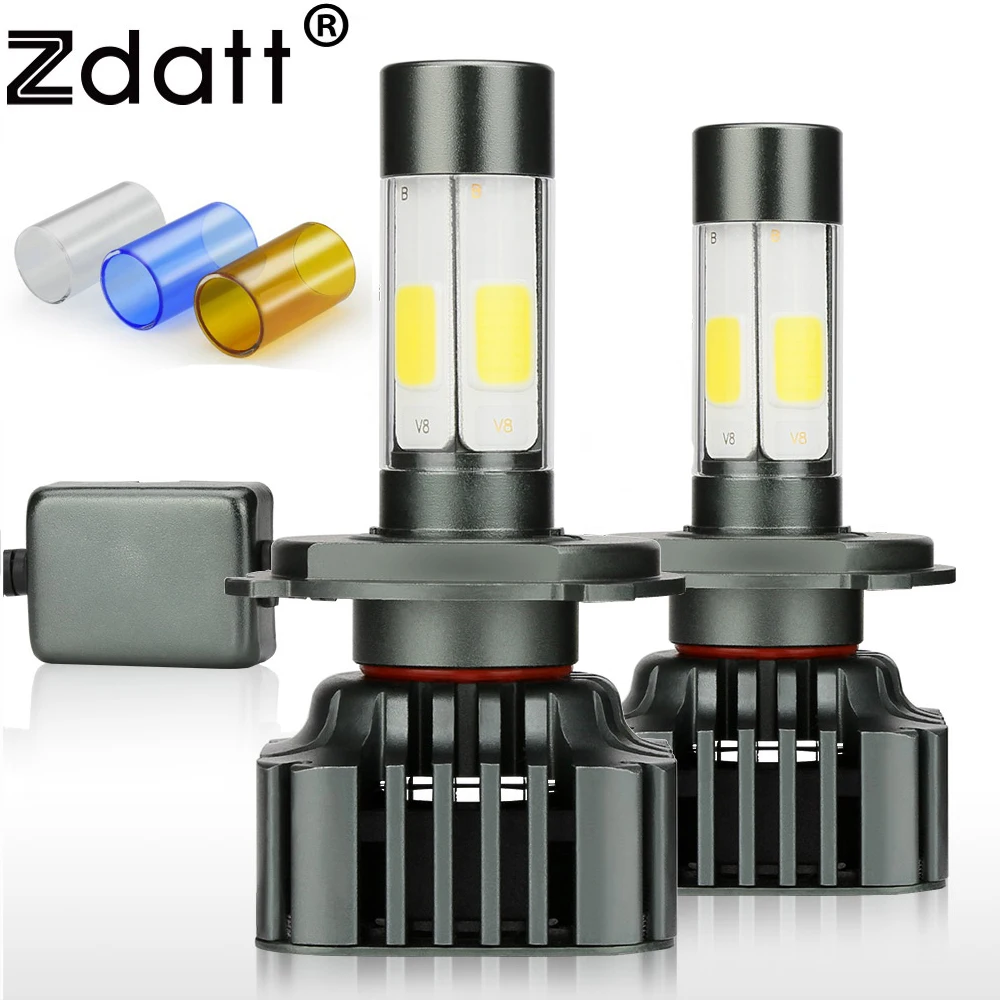 żarówki Led Do Wnętrza Samochodu Zdatt H7 Żarówka Led Canbus H4 Reflektory Led COB H11 9005 100 w
