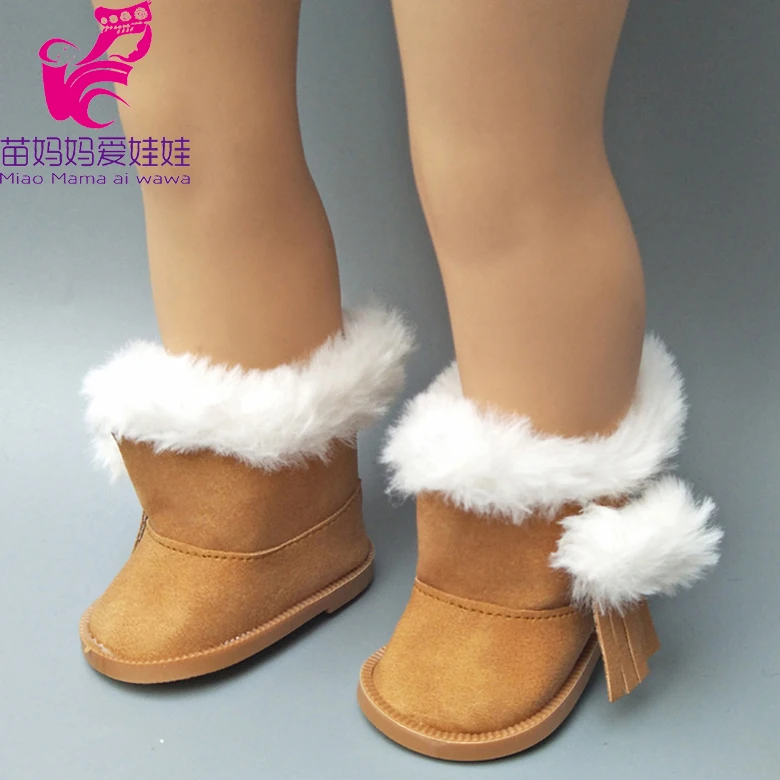 

For baby Dolls Accessories woolen Boots Fashion Winter shoes for 18 inch Doll Toys for Girls Christmas Gift Kids Toys