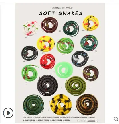 

Children's toy snake simulation snake toy 65cm fake soft snake scary soft plastic snake whole person whole gift-38