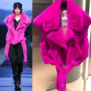 

Ultra-ocean chalecos para mujer aoft and comfortable wild women's sleeveless jacket vadim fashion temperament fur abrigo mujer